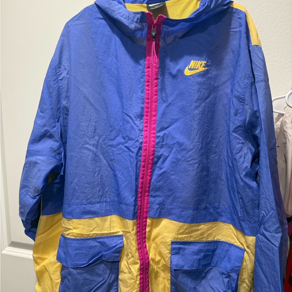 Nike Vibrant Blue and Yellow Windbreaker